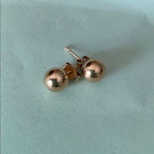 14K gold small post earrings